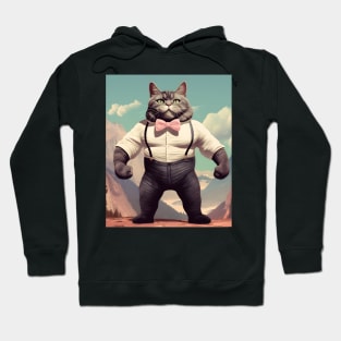 Feline Flex: The Beefcake Kitty Brigade - Hoss Hoodie